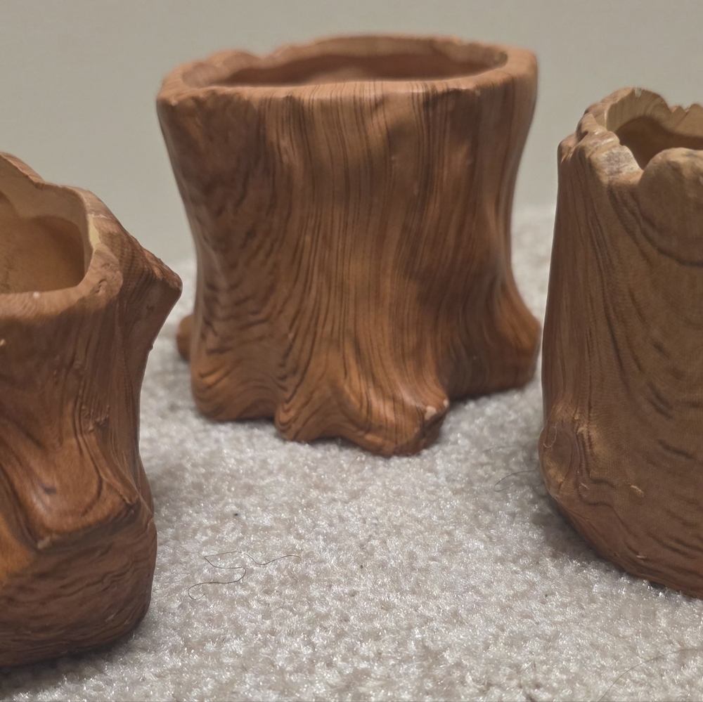 Rustic Tree Stump Planters - Picture 6 of 10